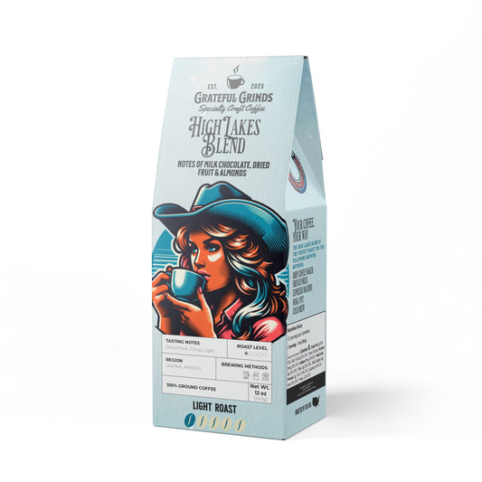 Signature High Lakes Coffee Blend Cowgirl Design (Light Roast)