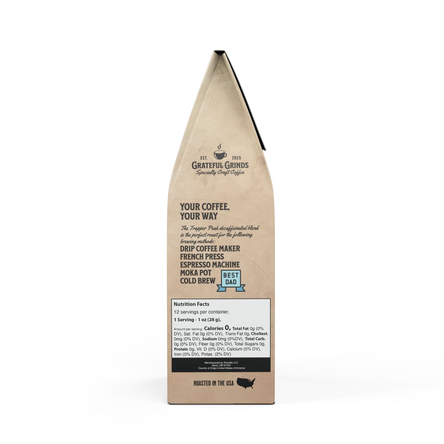 Custom Photo Father's Day Trapper Peak Decaf Coffee Blend (Medium Roast)