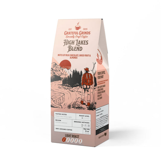Signature High Lakes Coffee Blend Hiking Design (Light Roast)