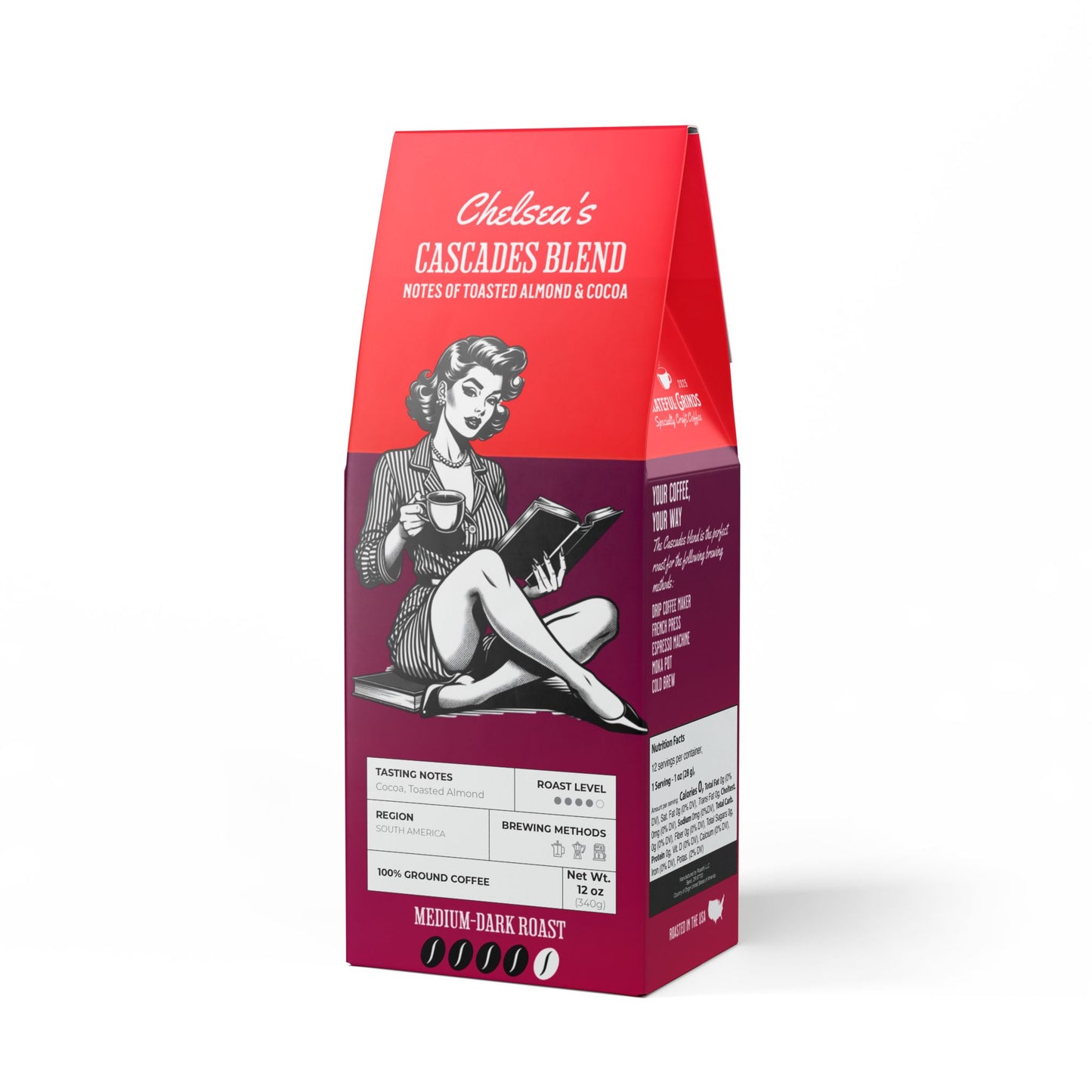Personalized Cascades Coffee Blend For The Reader (Medium-Dark Roast)