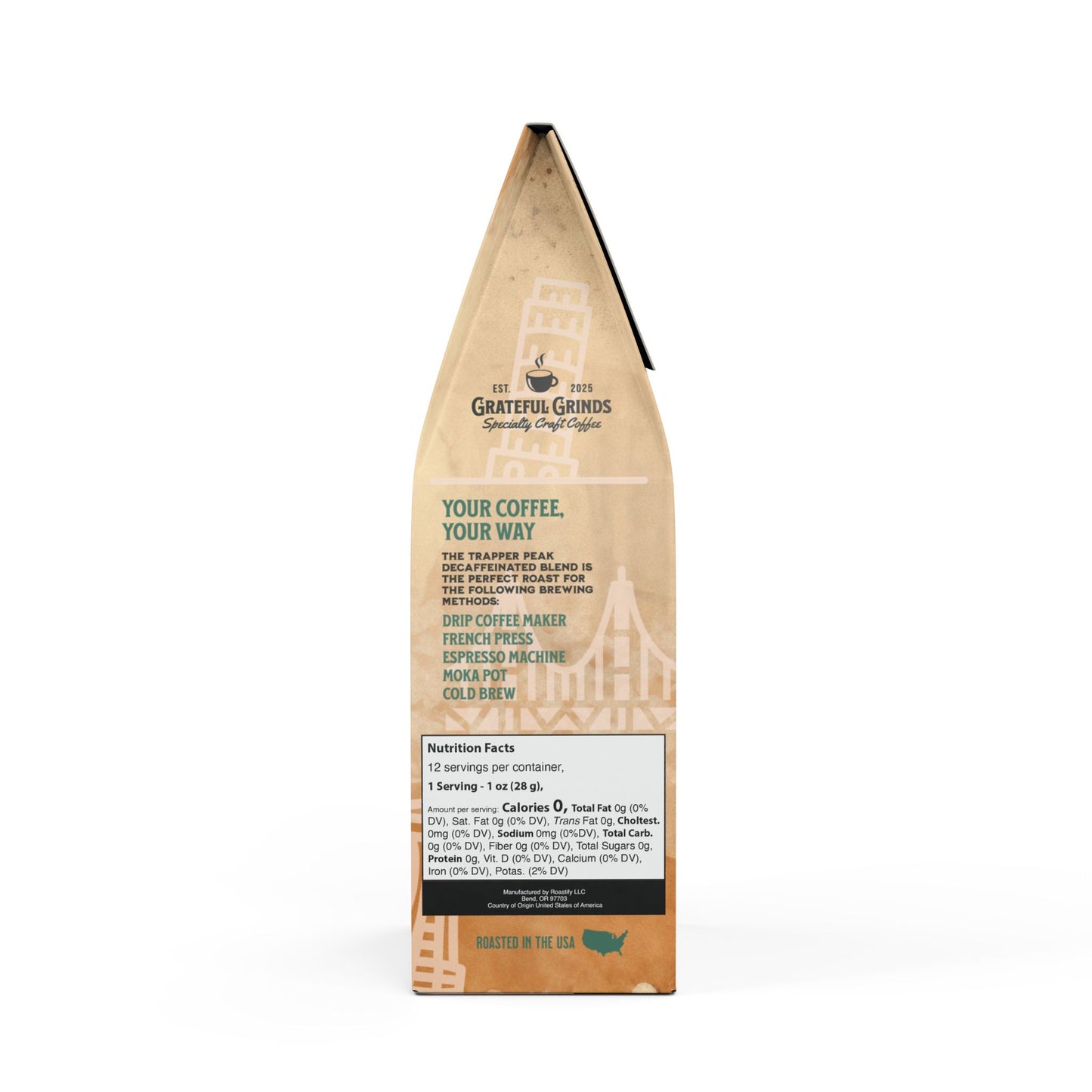 Trapper Peak Decaf Coffee Blend For The Traveler (Medium Roast)