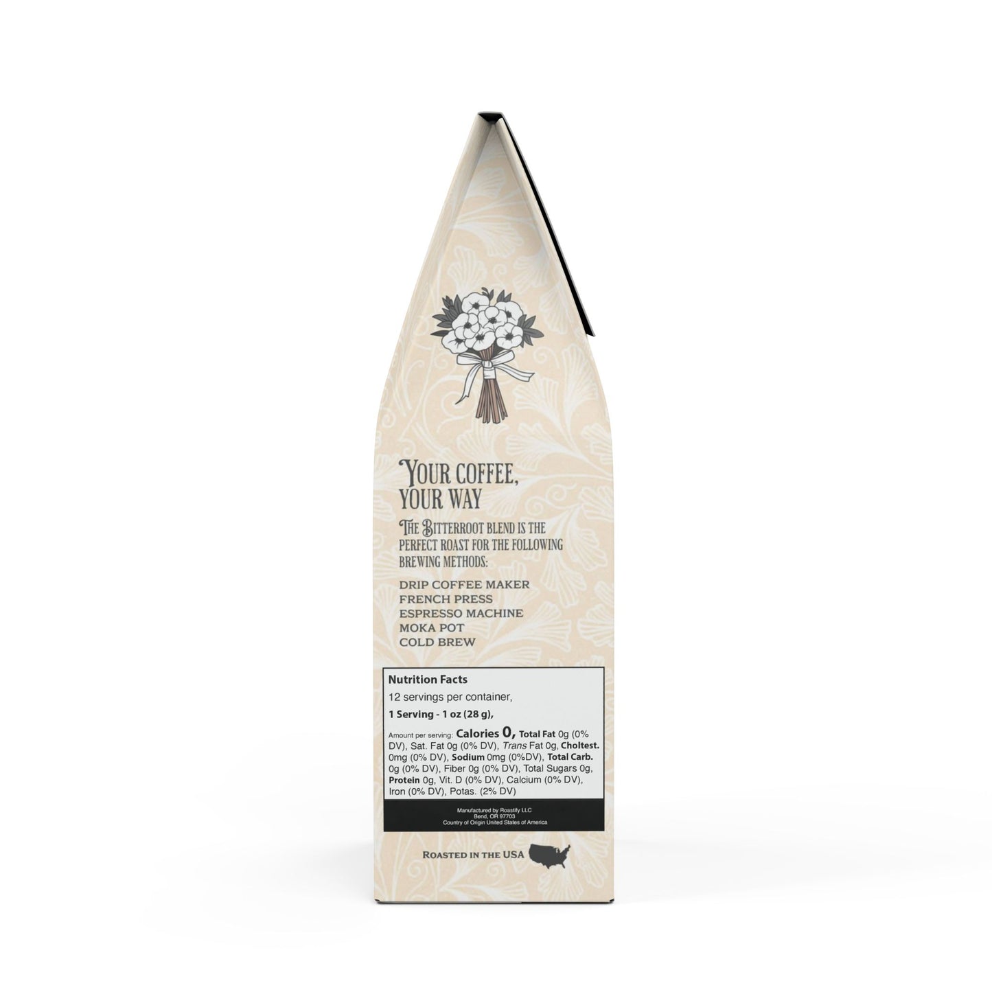 Custom Photo Wedding Favor Bitterroot Coffee Blend (Dark French Roast)