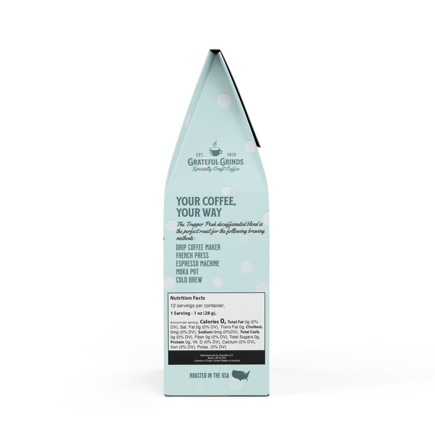 Trapper Peak Decaf Coffee Blend For The New Mom (Medium Roast)