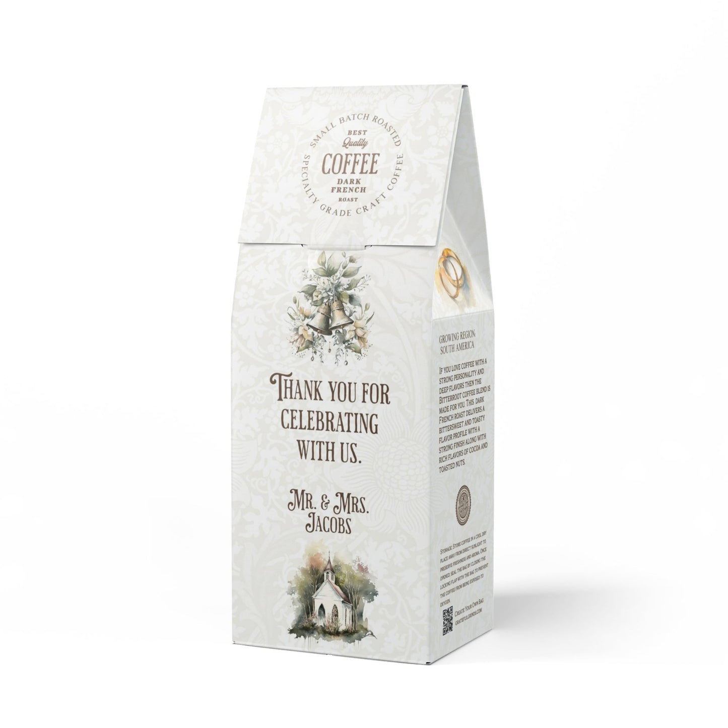 Wedding Favor Cowboy Boots Bitterroot Blend (Dark French Roast)