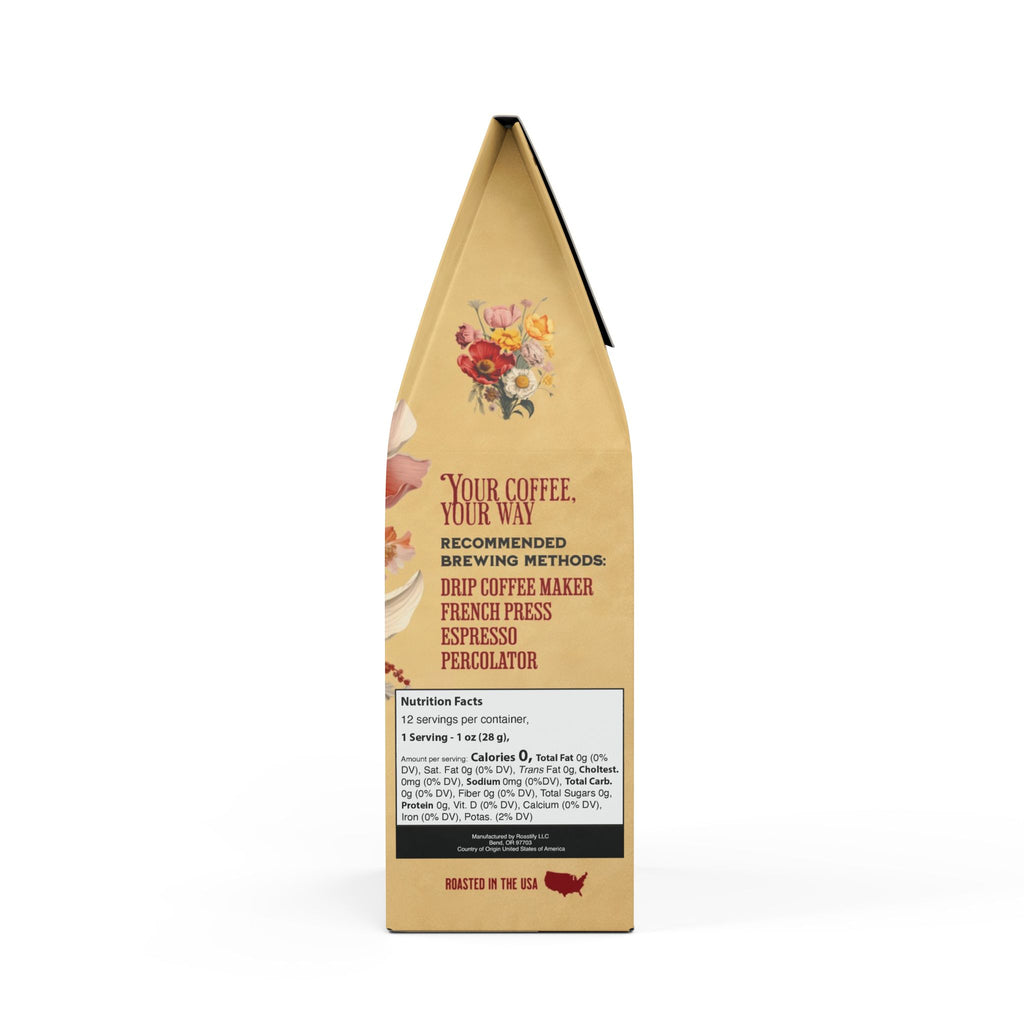 Signature Bitterroot Coffee Blend Wildflower Design (Dark French Roast)