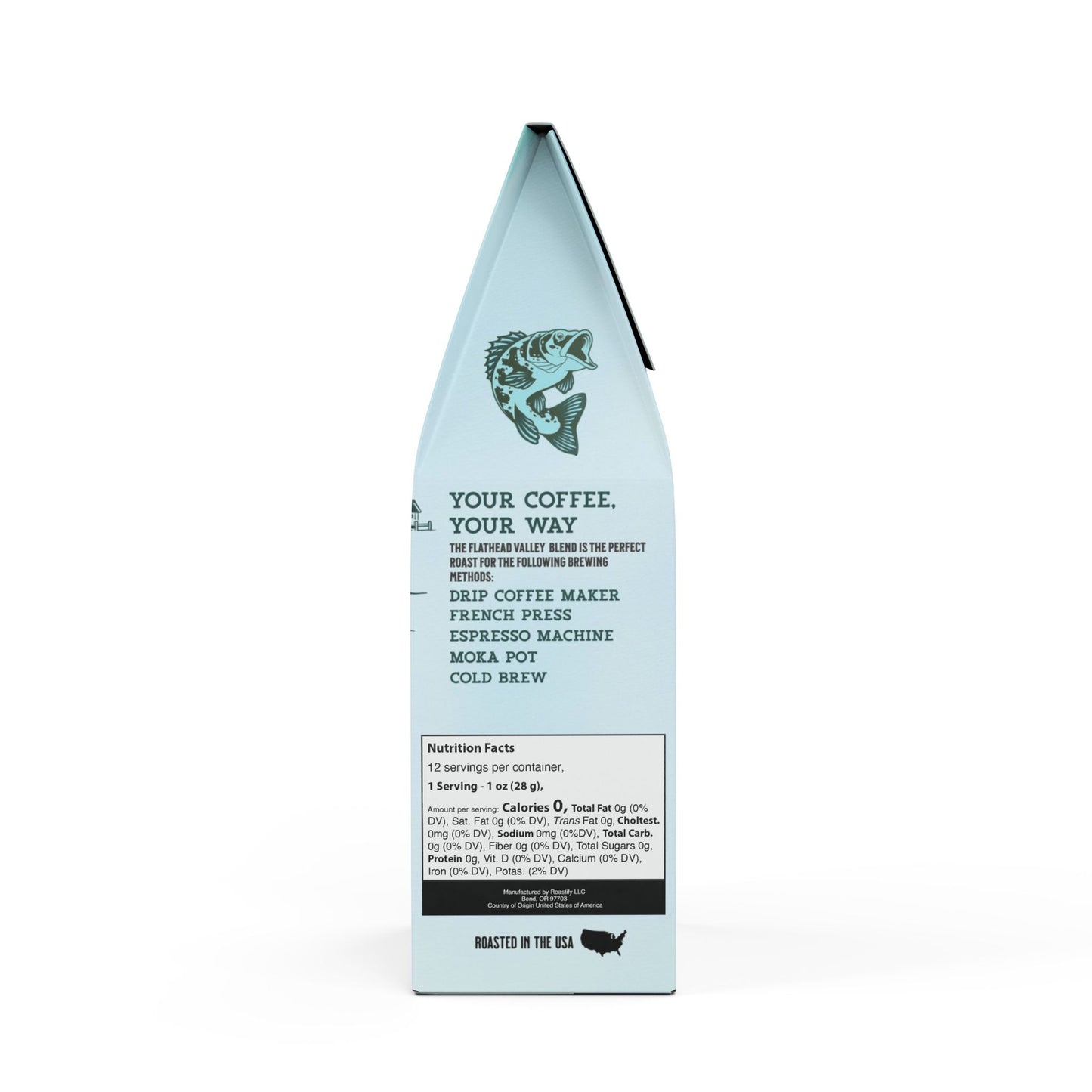 Flathead Valley Coffee Blend Fishing Design (Medium-Dark Roast)