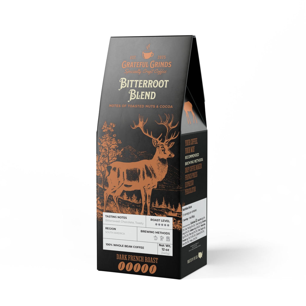Signature Bitterroot Coffee Blend Deer Design (Dark French Roast)