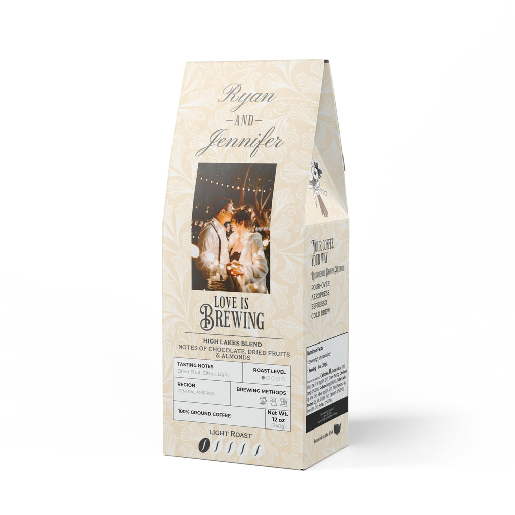 Custom Photo Wedding Favor - High Lakes Coffee Blend (Light Roast)