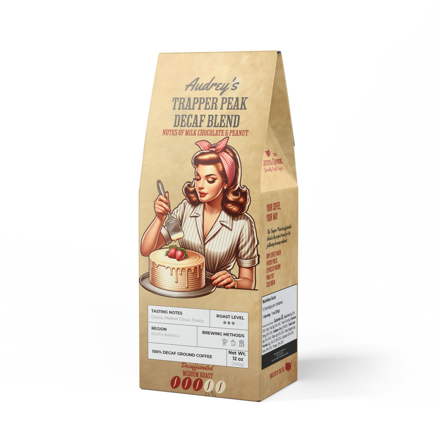 Trapper Peak Decaf Coffee Blend For The Baker (Medium Roast)