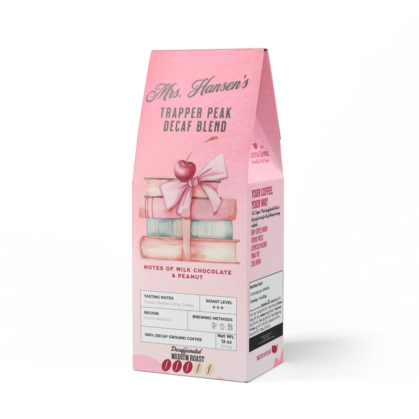 Trapper Peak Decaf Coffee Blend For The Nurse (Medium Roast)