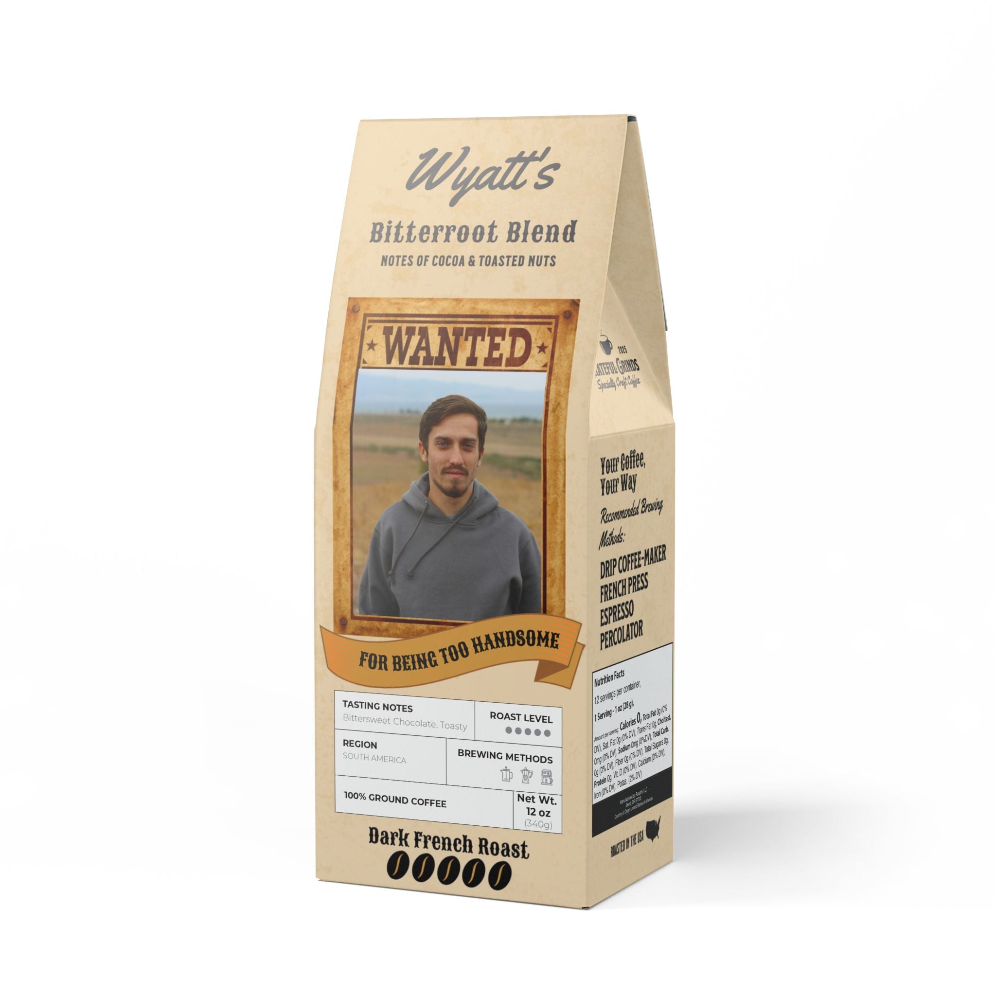 Bitterroot Blend For The Wanted Man (Dark French Roast)
