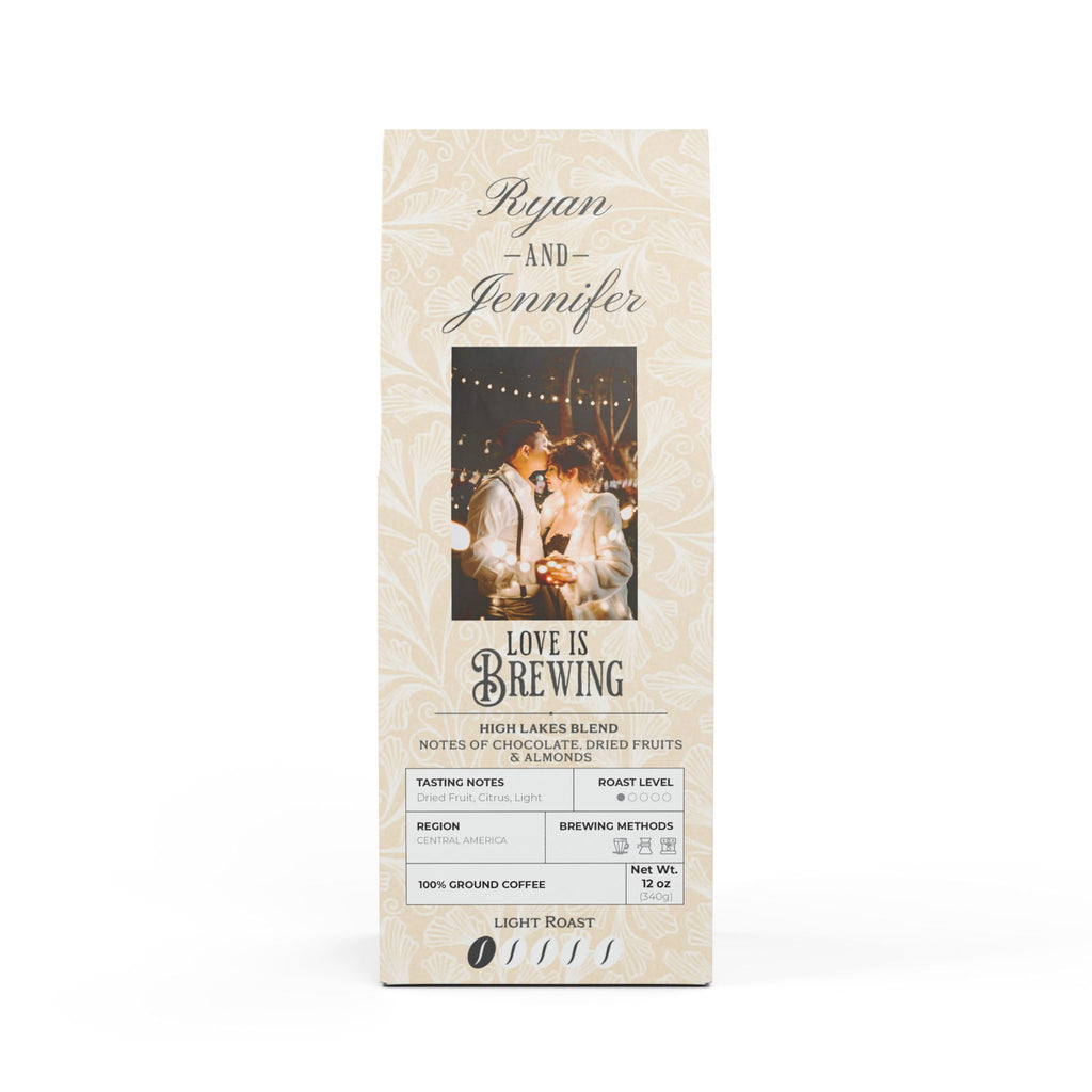 Custom Photo Wedding Favor - High Lakes Coffee Blend (Light Roast)