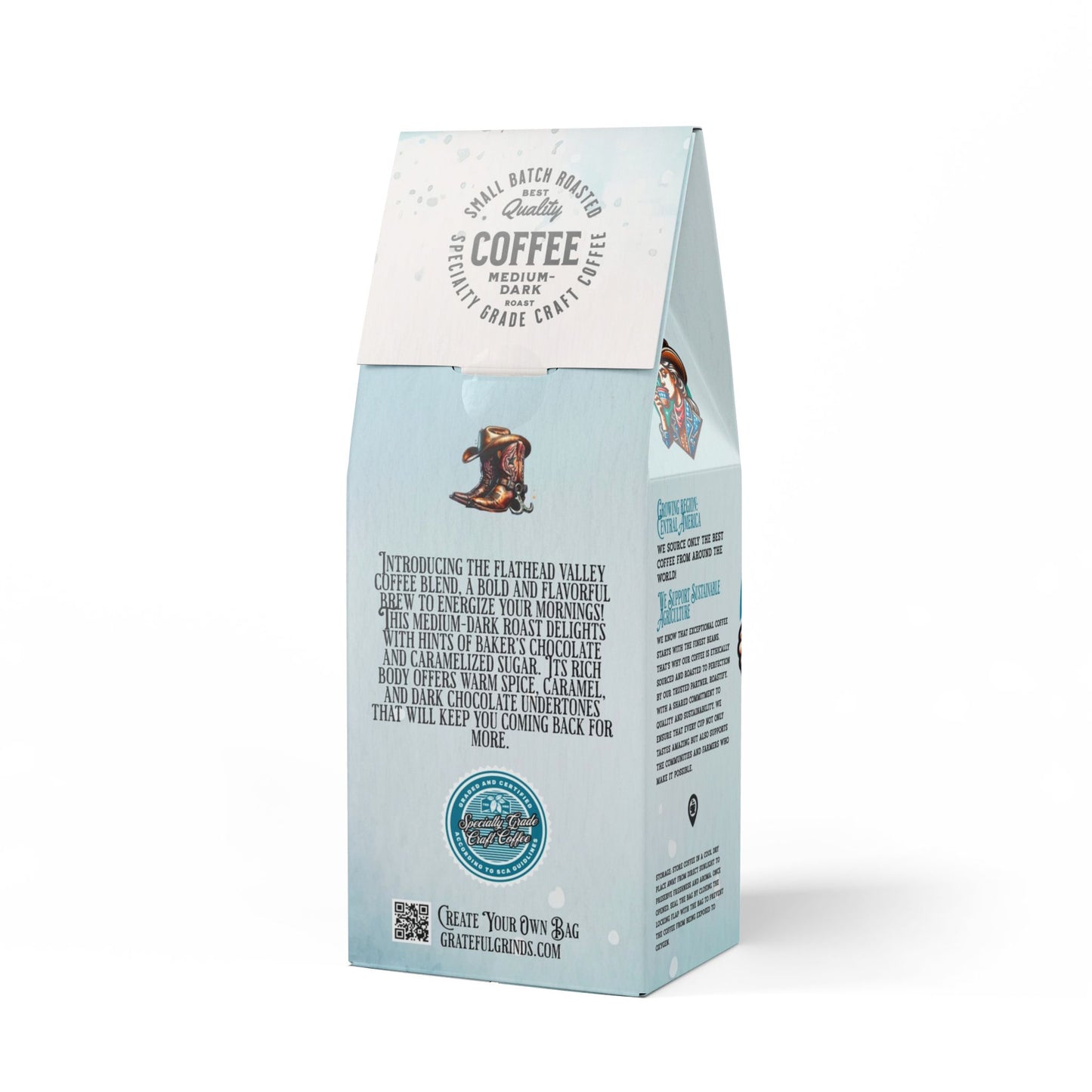 Flathead Valley Coffee Blend Cowgirl Design (Medium-Dark Roast)