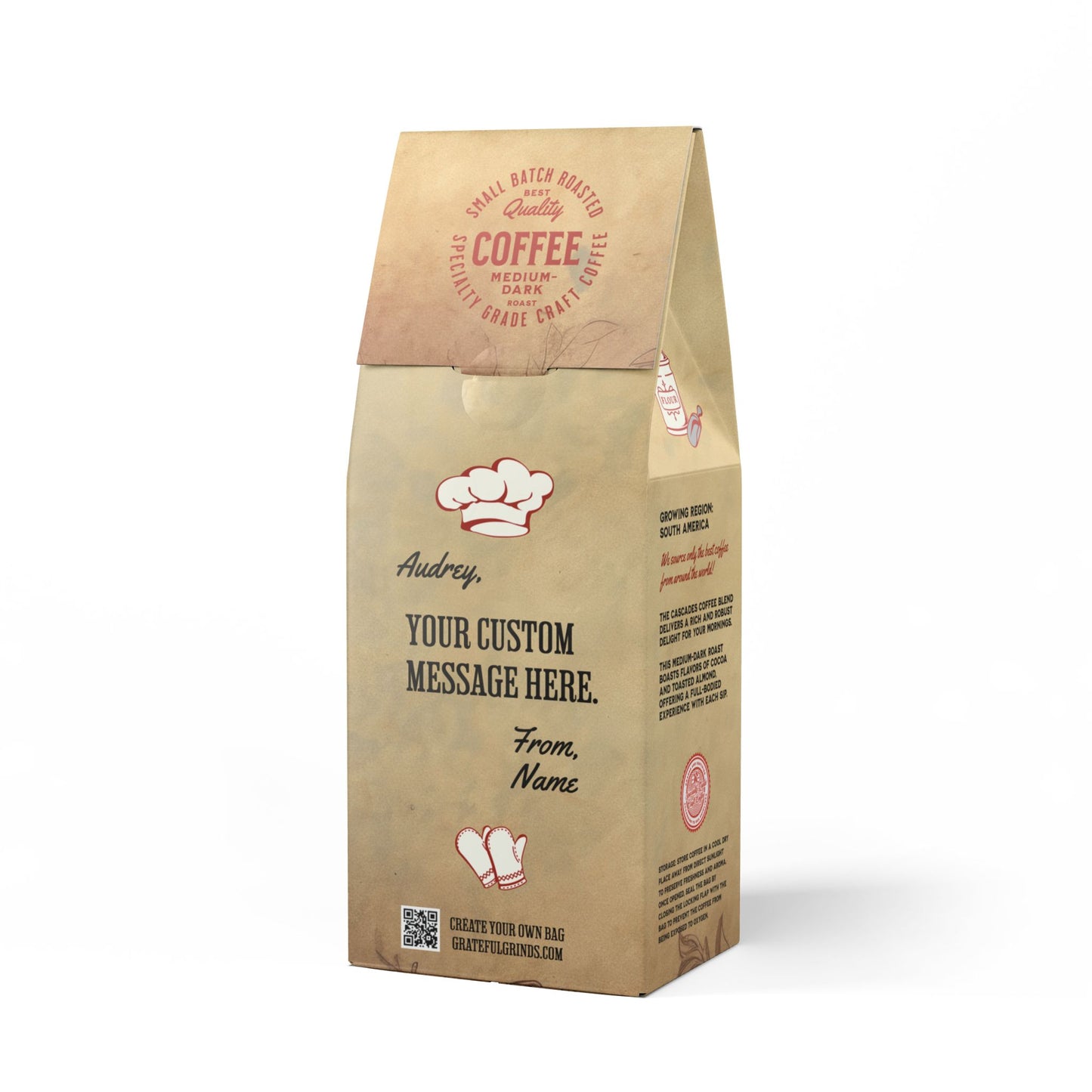 Personalized Cascades Coffee Blend For The Baker (Medium-Dark Roast)