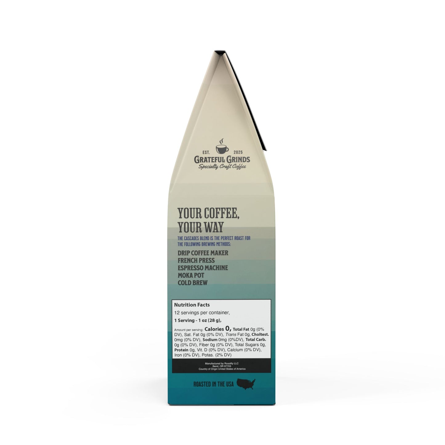 Personalized Cascades Coffee Blend For The Coffee Enthusiast (Medium-Dark Roast)