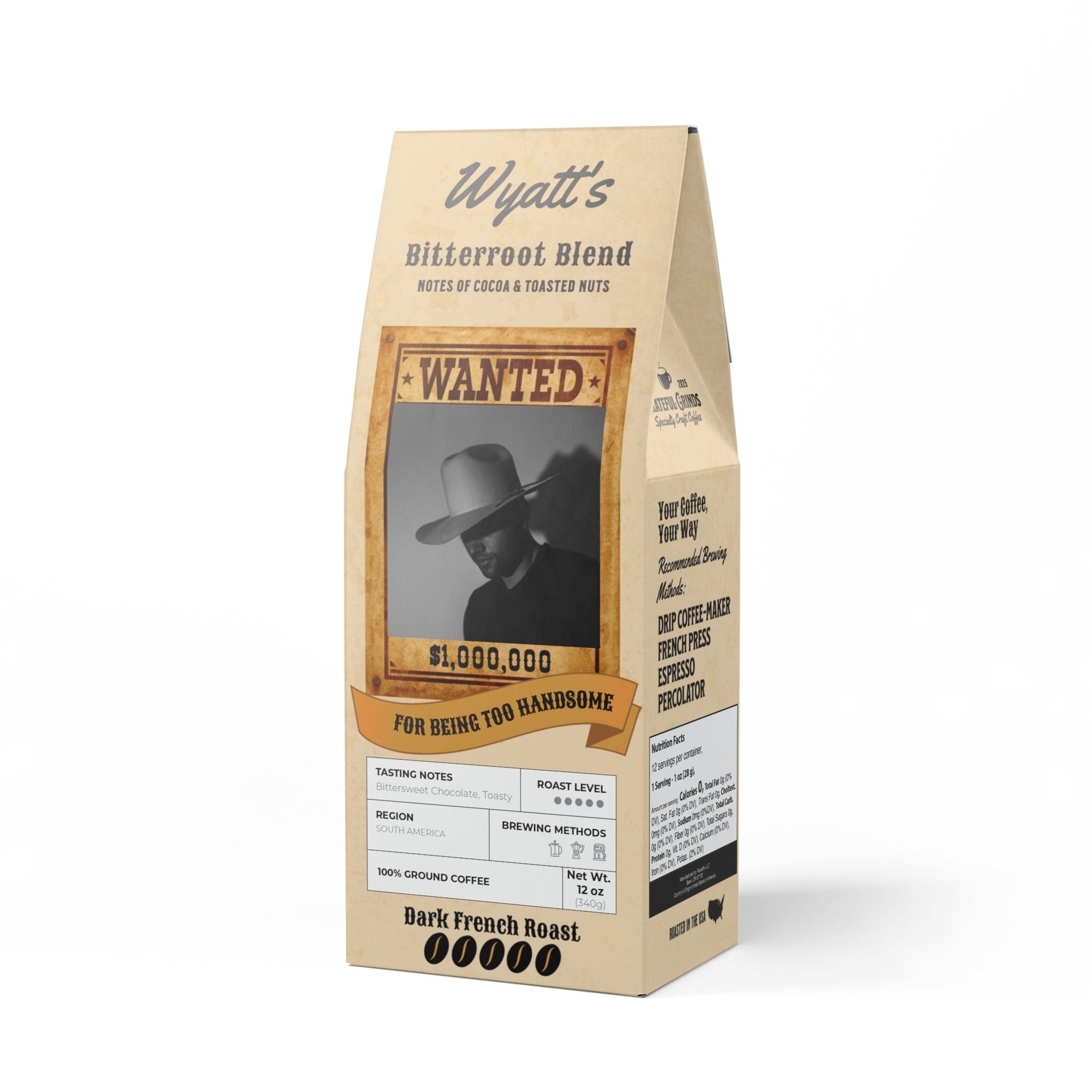 Bitterroot Blend For The Wanted Man (Dark French Roast)