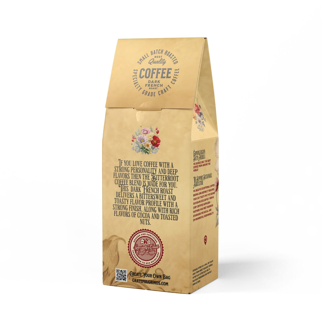 Signature Bitterroot Coffee Blend Wildflower Design (Dark French Roast)
