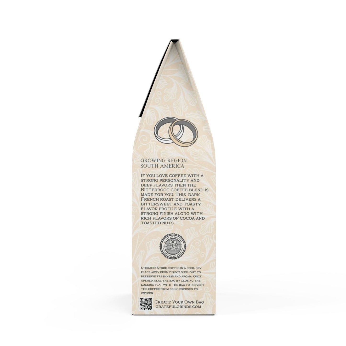 Custom Photo Wedding Favor Bitterroot Coffee Blend (Dark French Roast)