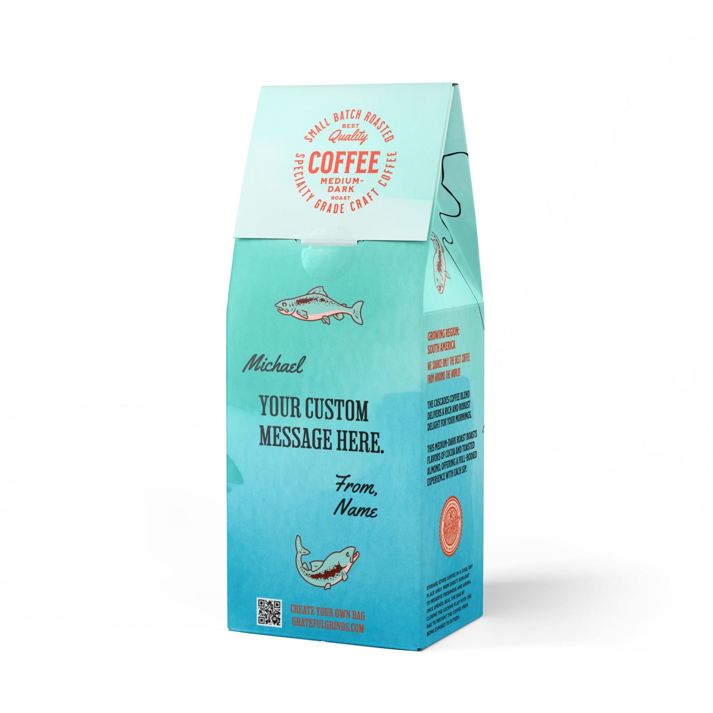 Personalized Cascades Coffee Blend For The Fisherman (Medium-Dark Roast)