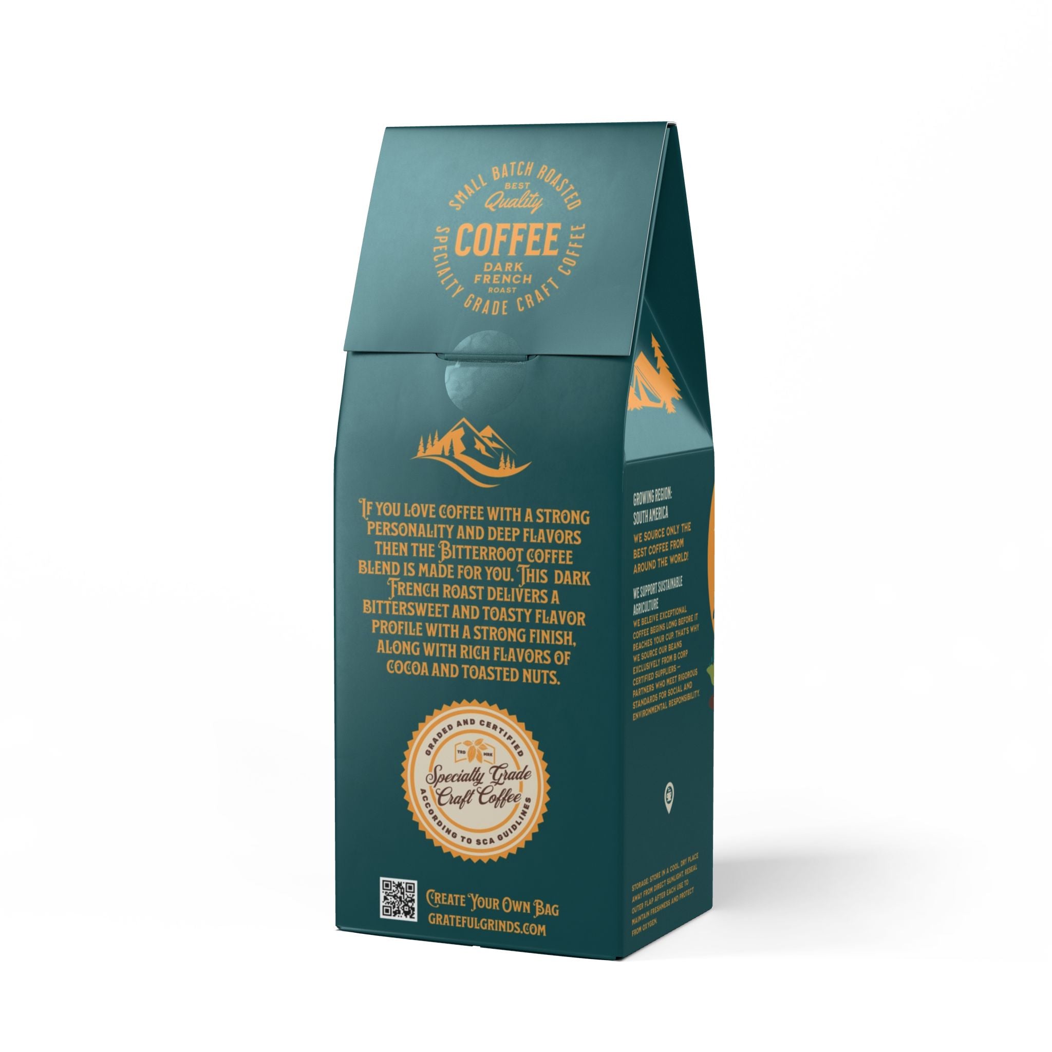 Signature Bitterroot Coffee Blend Camping Design (Dark French Roast)