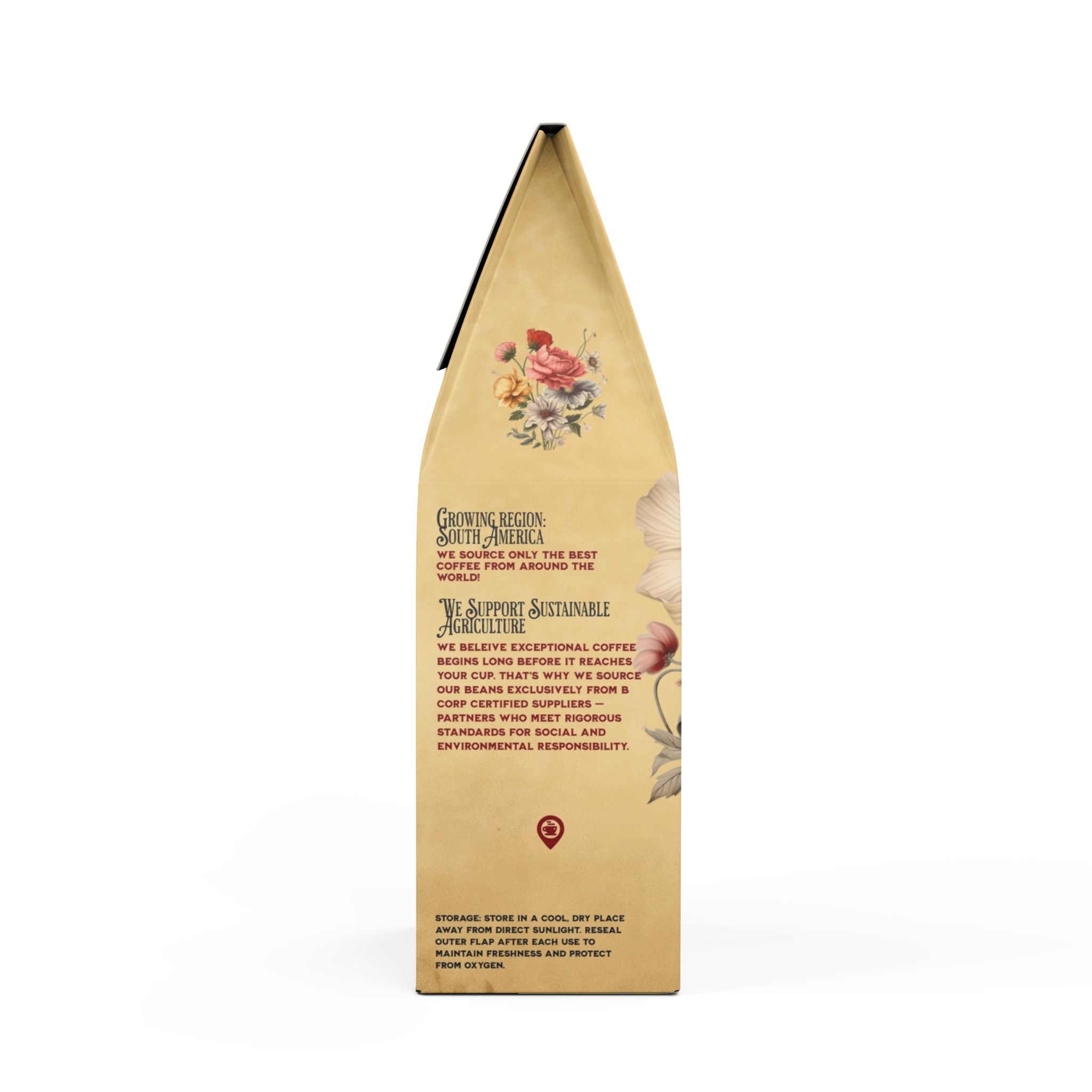 Signature Bitterroot Coffee Blend Wildflower Design (Dark French Roast)