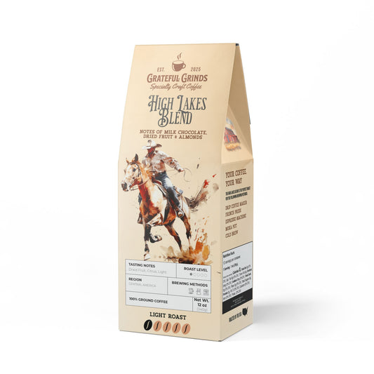 Signature High Lakes Coffee Blend Cowboy Design (Light Roast)