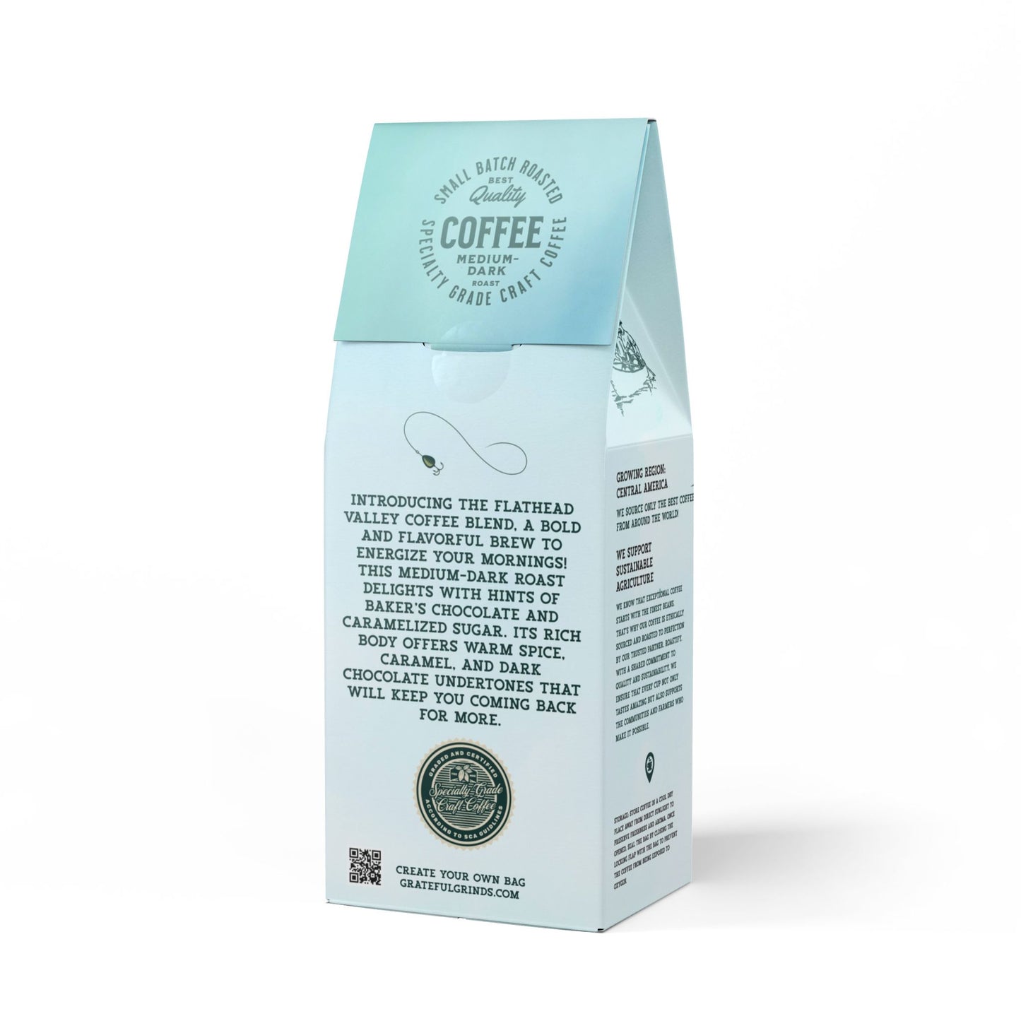 Flathead Valley Coffee Blend Fishing Design (Medium-Dark Roast)