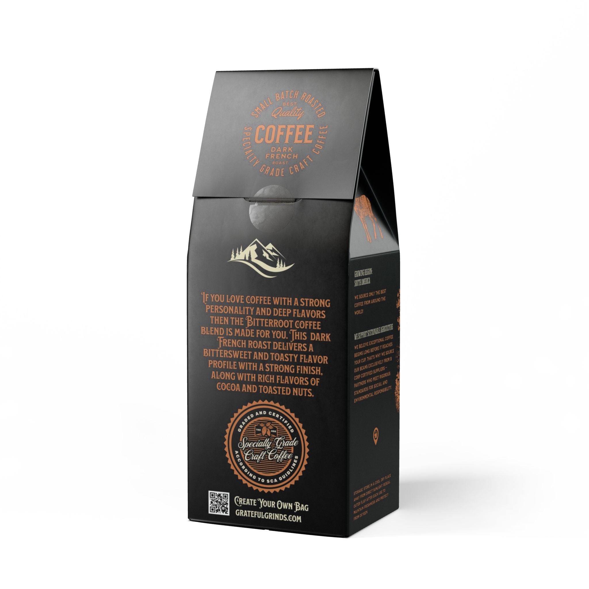 Signature Bitterroot Coffee Blend Deer Design (Dark French Roast)
