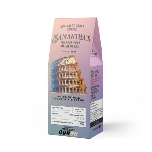 Trapper Peak Decaf Coffee Blend Italy Design (Medium Roast)