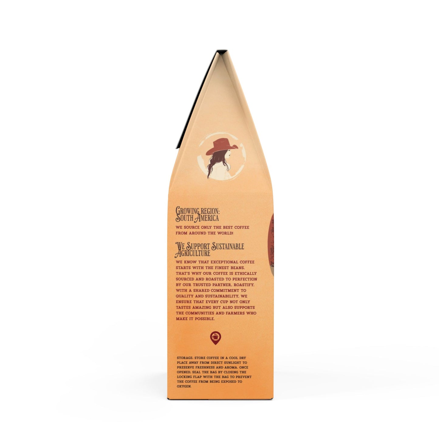 Signature Trapper Peak Decaf Coffee Blend Cowgirl Design (Medium Roast)