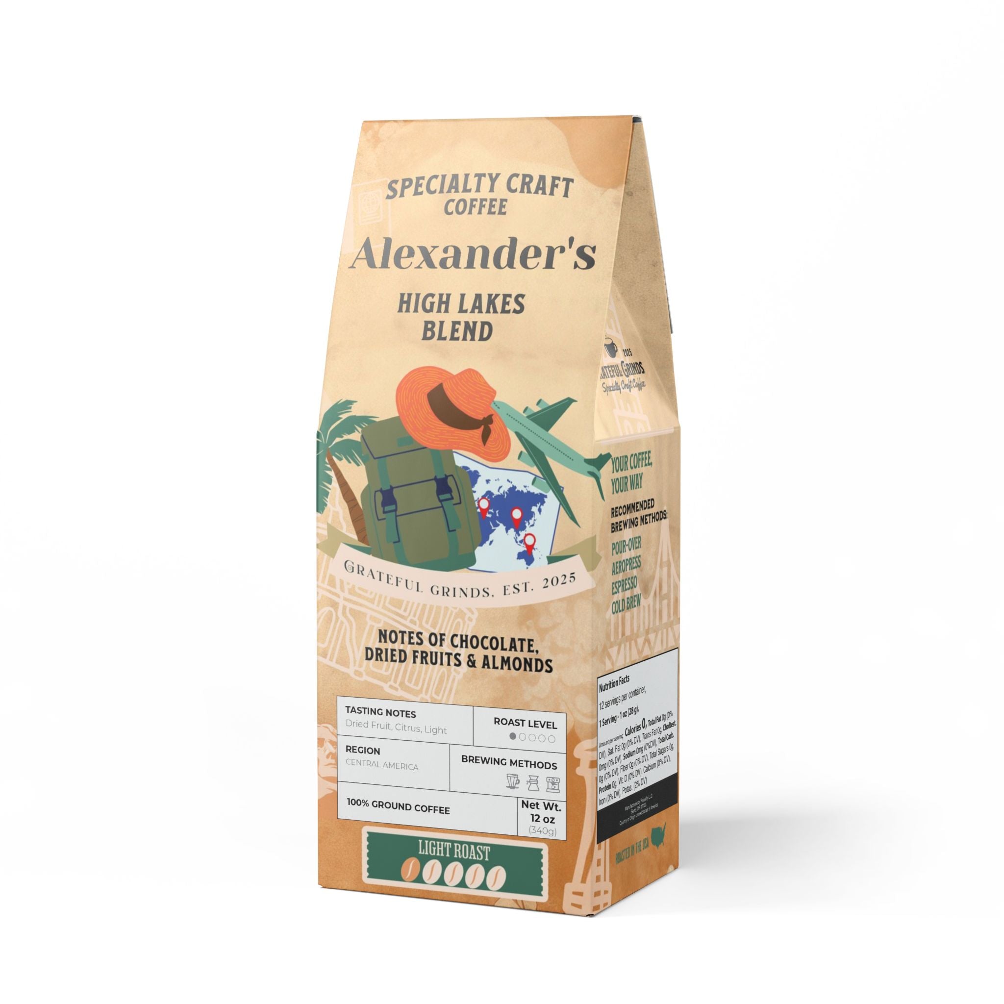 High Lakes Coffee Blend For The World Traveler (Light Roast)